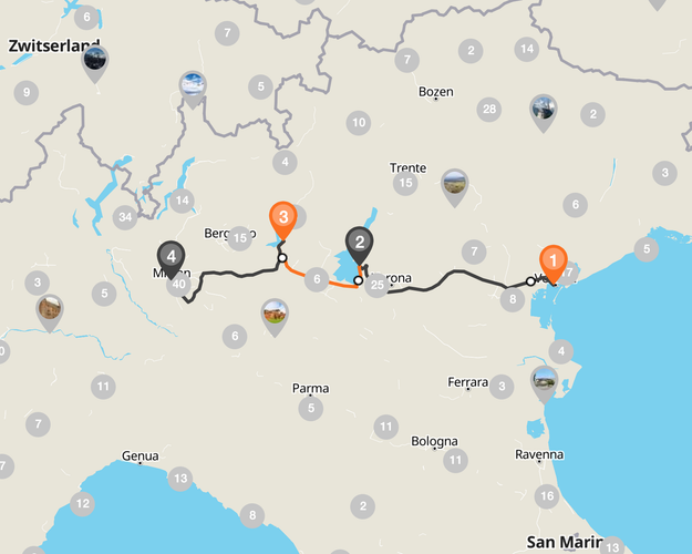 Beeld - Fly&Drive van Venetië naar Milaan