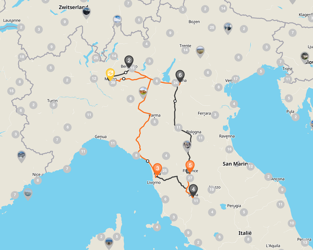 Beeld - Fly & Drive  Noord Italië en de Toscane