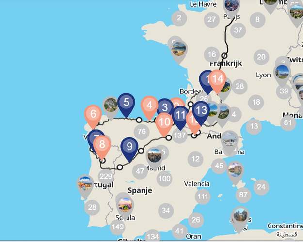 Image - Autorondreis Pelgrims en Natuur - Frankrijk Spanje Portugal