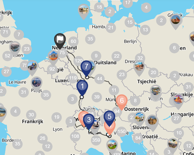 Beeld -  Autoreis Zwitserland Italië Oostenrijk