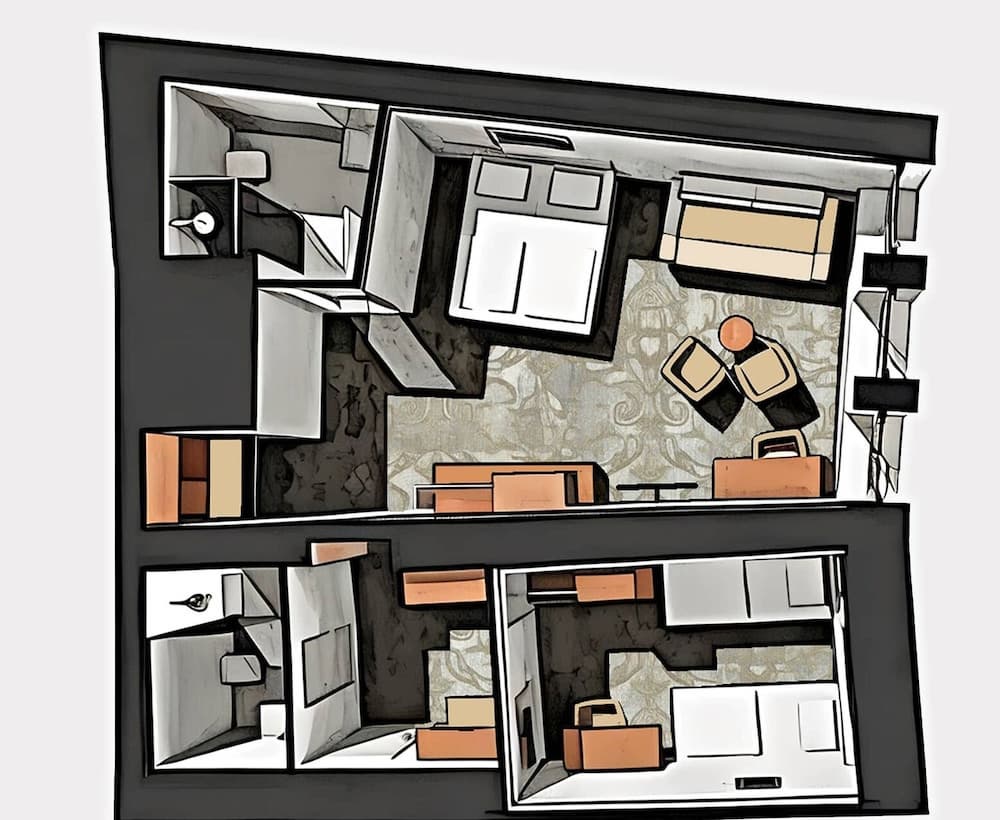 Hotel Mondschein, Floor plan