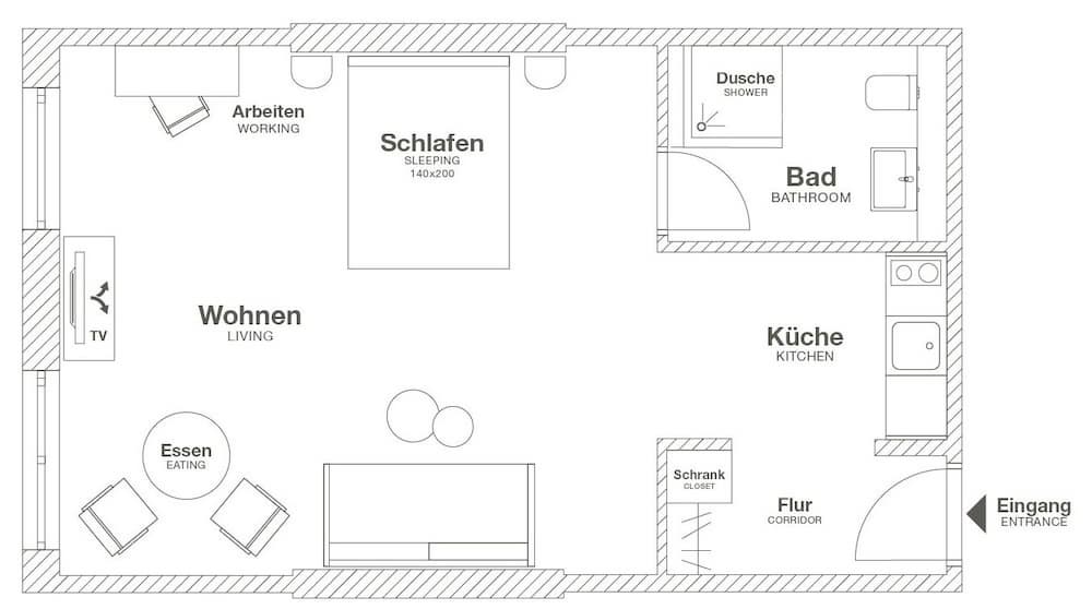 ipartment Wolfsburg, Floor plan