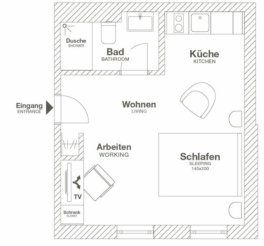ipartment Wolfsburg, Floor plan