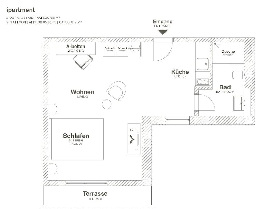 ipartment Wolfsburg, Floor plan