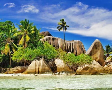 Full Day Praslin / La Digue Island  by Ferry : Include Lunch , Entrance fees L"" union in La Digue & All Land Transfers (Without  Valee De Mai in Praslin)   From Rest of Mahe Island - SIC TOUR