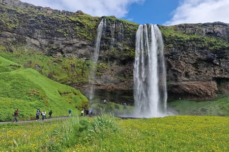 Dagtour naar Zuid-IJslandgletsjers, watervallen en Black Sand Beach vanuit Reykjavik