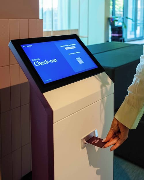 Citybox Kristiansand, Check-in/check-out kiosk